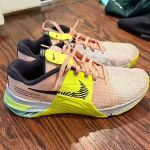 Nike Women's Pink and Yellow Athletic Shoes